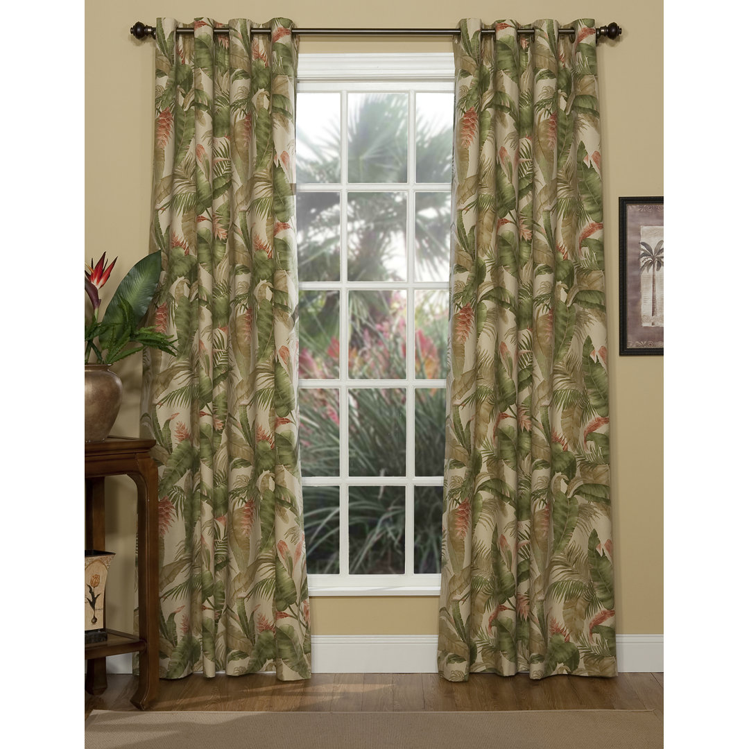 La Selva Natural Tropical Cotton Floral Grommet Panels (Set of 2) Thomasville At Home