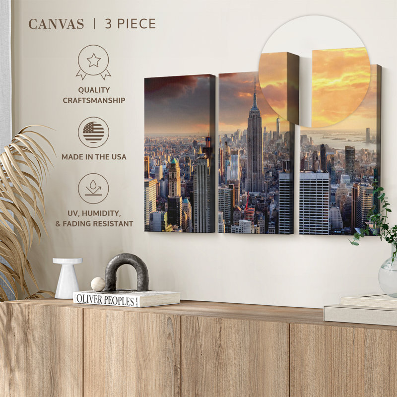 «New York City High Rises», 3 pièces, H 24 po x l 38 po 