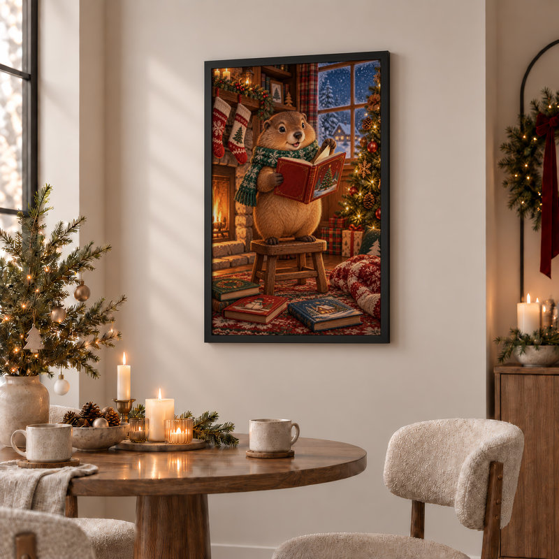 Art mural sur toile de Noël, 36"H x 24"W
