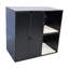 Enceinte de litière pour chat 34,82 "avec tampon à gratter, maison noire minimaliste moderne, 20,97" x 16,89 ", 52 livres, pour abri arrière en tant que clôture, large, hauteur de 16,89", fonction de grattage en carton ondulé