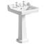 White Stone Courtez 506mm L x 610mm W White Ceramic Rectangular Sink with Overflow