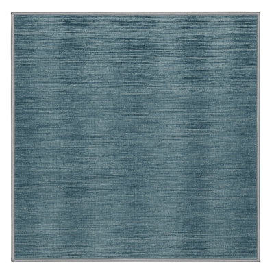 Machine Washable Solid Green Area Rug