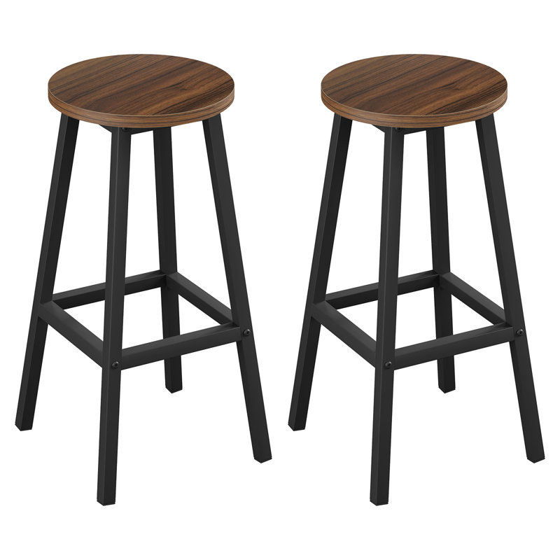 Talayia Counter Stool with Metal Frame, Brown/Black
