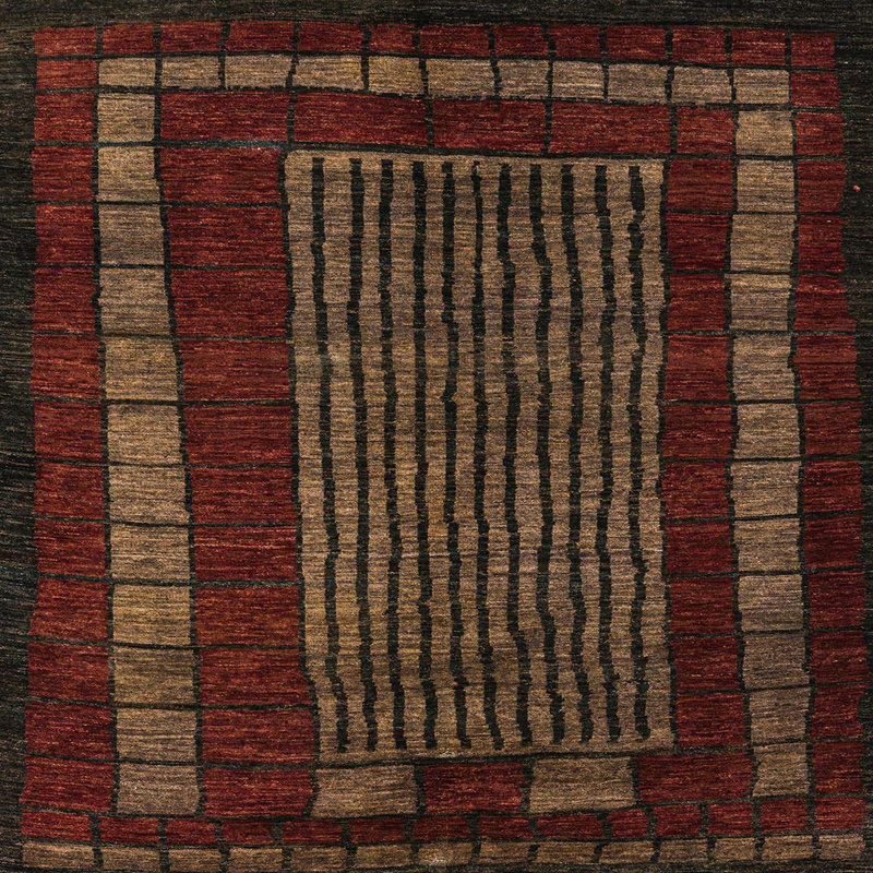 Abstract Indoor Rug, Square 4'