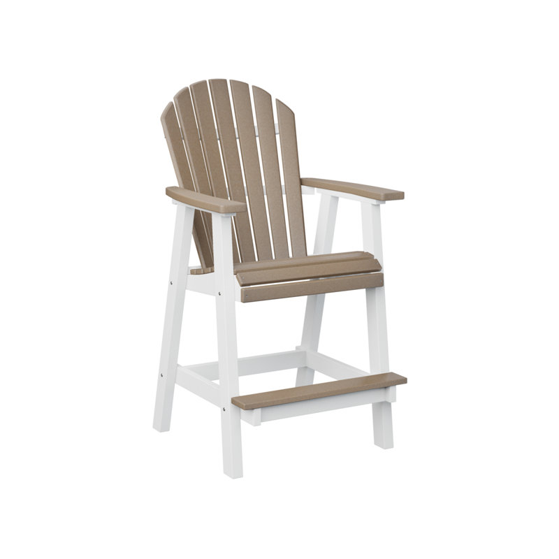 Berlin Gardens Comfo Back Regular Top With White Base Chair, 26.5", Weatherwood