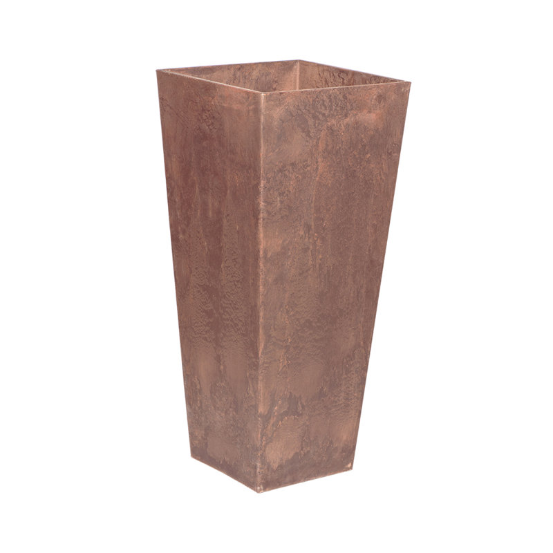 Sewickly Pot Planter, 13.5" H x 7.5" W x 7.5" D, Rust