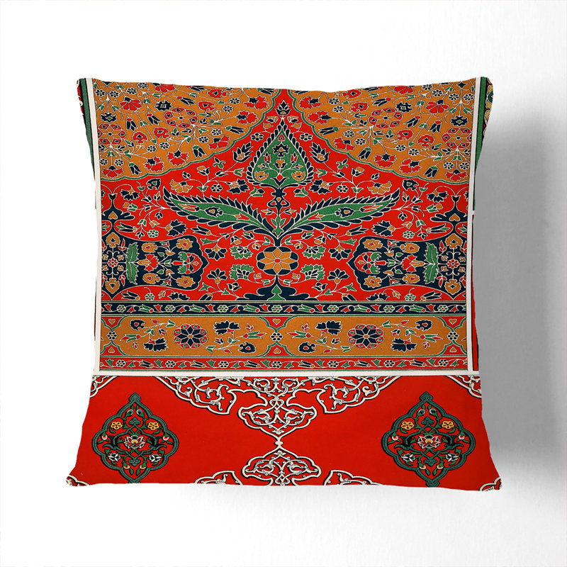 Floral Square Throw Cushion, White, 55cm H x 55cm W x 20cm D