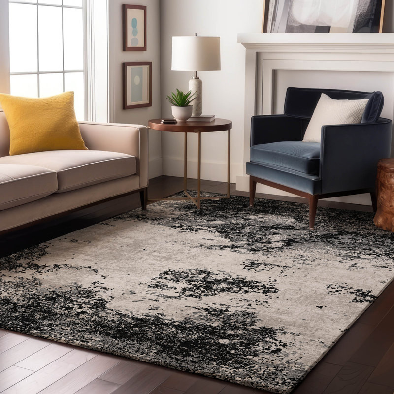 Premium Machine Washable Birchview AMF1027 Modern Rug, Rectangle 5' x 7'6"