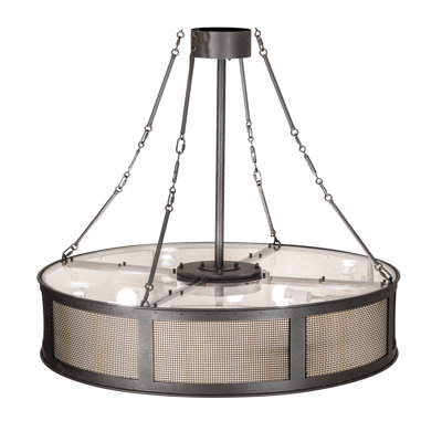 Telluride 8 - Light Dimmable Drum Chandelier