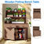 Table de jardin avec 2 tiroirs, 2 armoires et tablettes de rangement-31182146