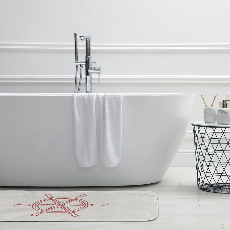 Tapis de bain pour bateau, L 21 po x L 34 po, Rouge