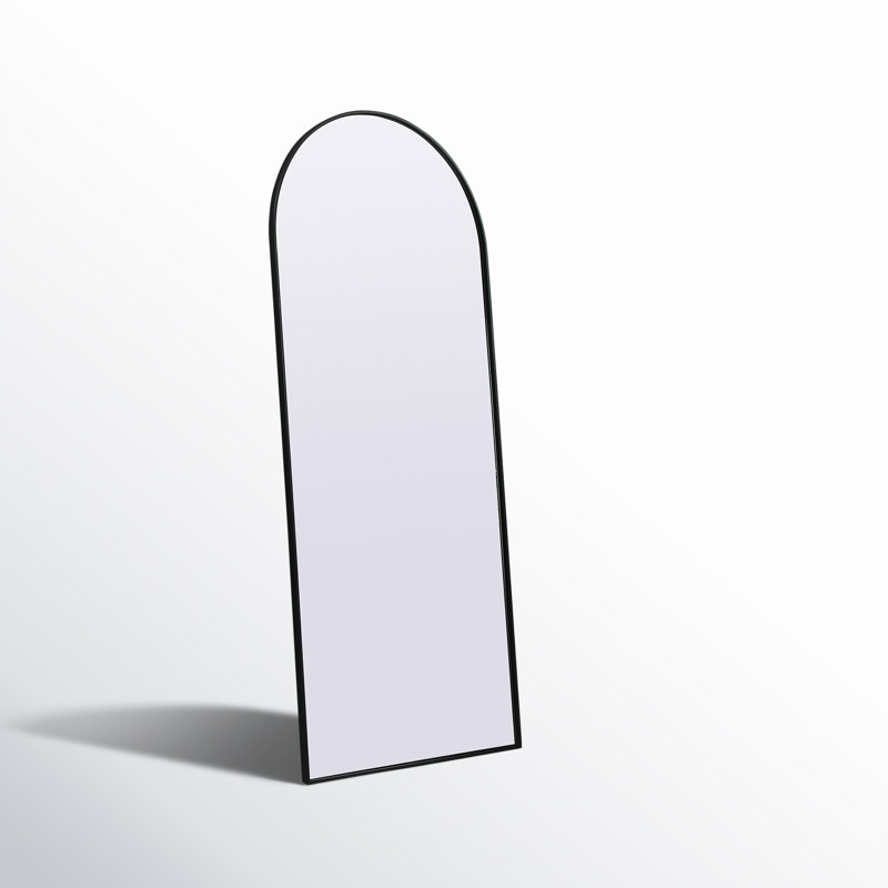 Sabine Metal Arch Wall Mirror, Black, 76" x 32"