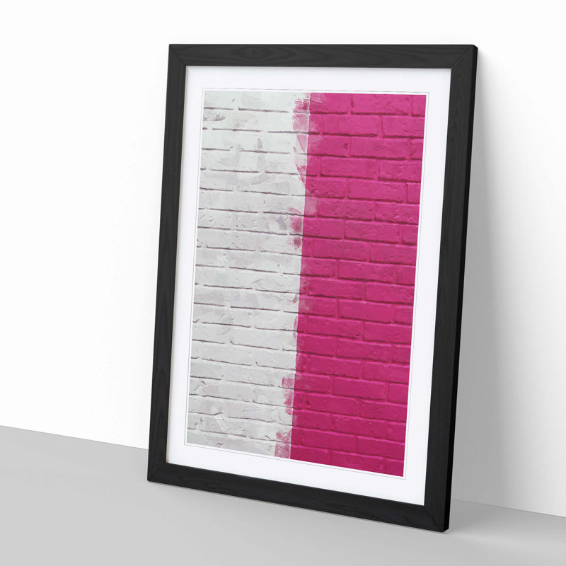 Wall Divided in Abstract - Picture Frame Graphic Art Print, Black, 50cm H x 35cm W x 2cm D