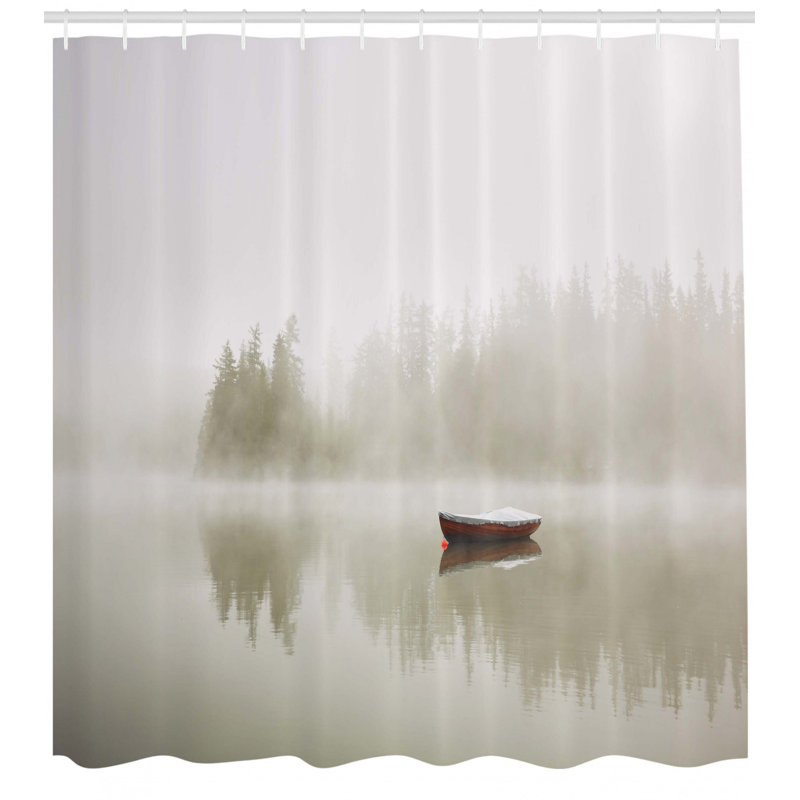 Shower Curtain with Hooks Included, 70" H x 69" W