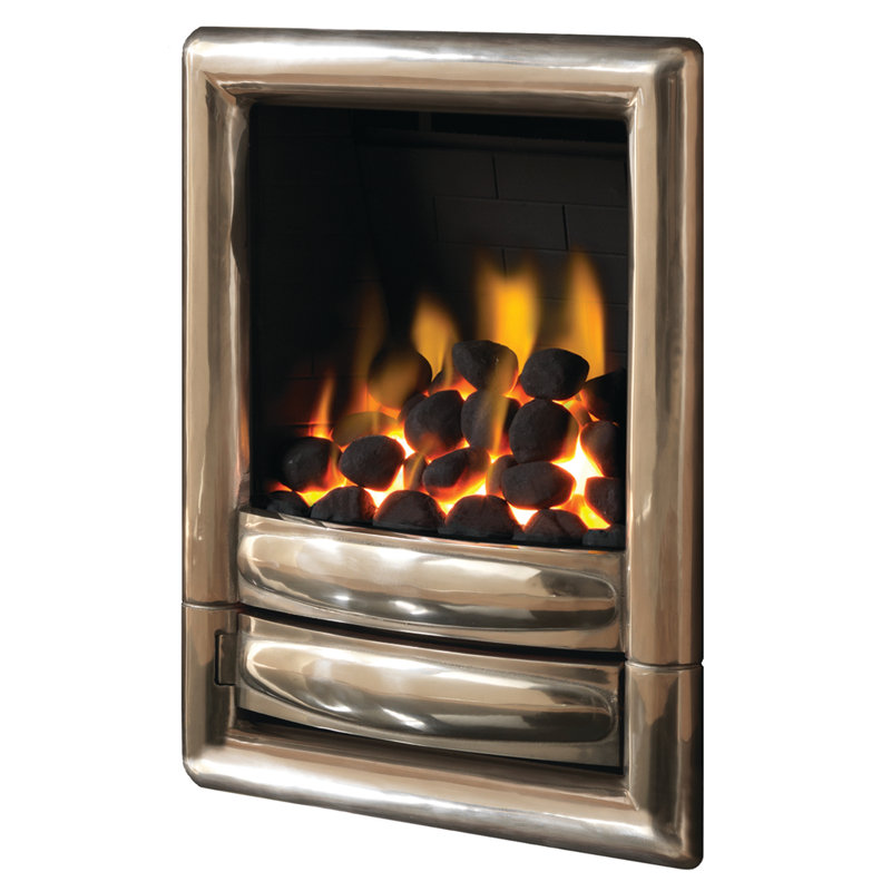 Emerson 52.5cm W Natural Gas / Propane Fireplace Insert, Silver
