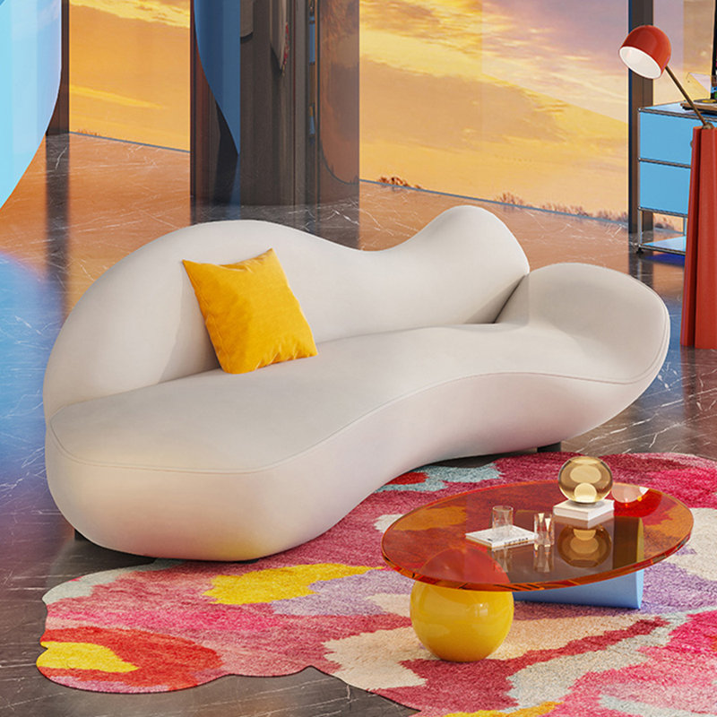 Méridiennes courbées Modern Modern, Orienté à droite, Beige