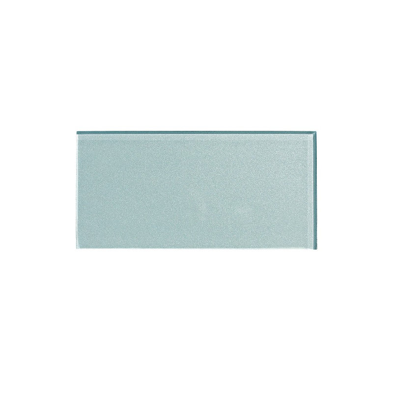  Tuile De Dosseret De Métro En Verre De 6" X 3" Glacier