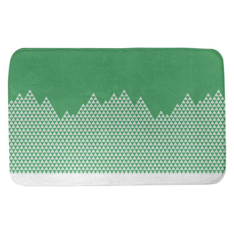 Tapis de salle de bain mountain Leffel, l 17 po x L 24 po, Vert