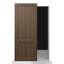 Porte de grange coulissante avec panneau de base en bois massif à 2 panneaux Shaker-107294359-110429900