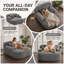 Chaise longue en velours côtelé sans assemblage-993124528