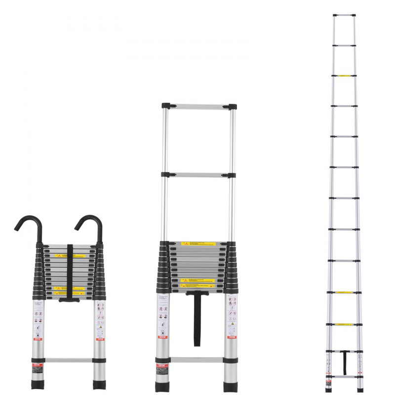 Échelle d'extension télescopique 16,4 pi multi-boutons rétraction 375 lb, 18.7