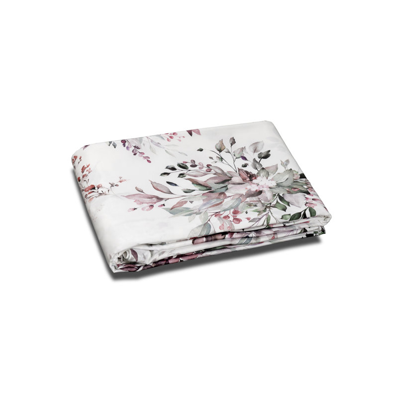 Verdiana Print By DEA Sateen Duvet Cover, Twin Duvet Cover, Pink Purple