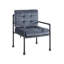 Fauteuil d'appoint à dossier coussiné gris Mankato