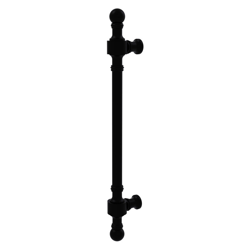 Retro Wave Circle Novelty Pull Bar Pull, Matte Black