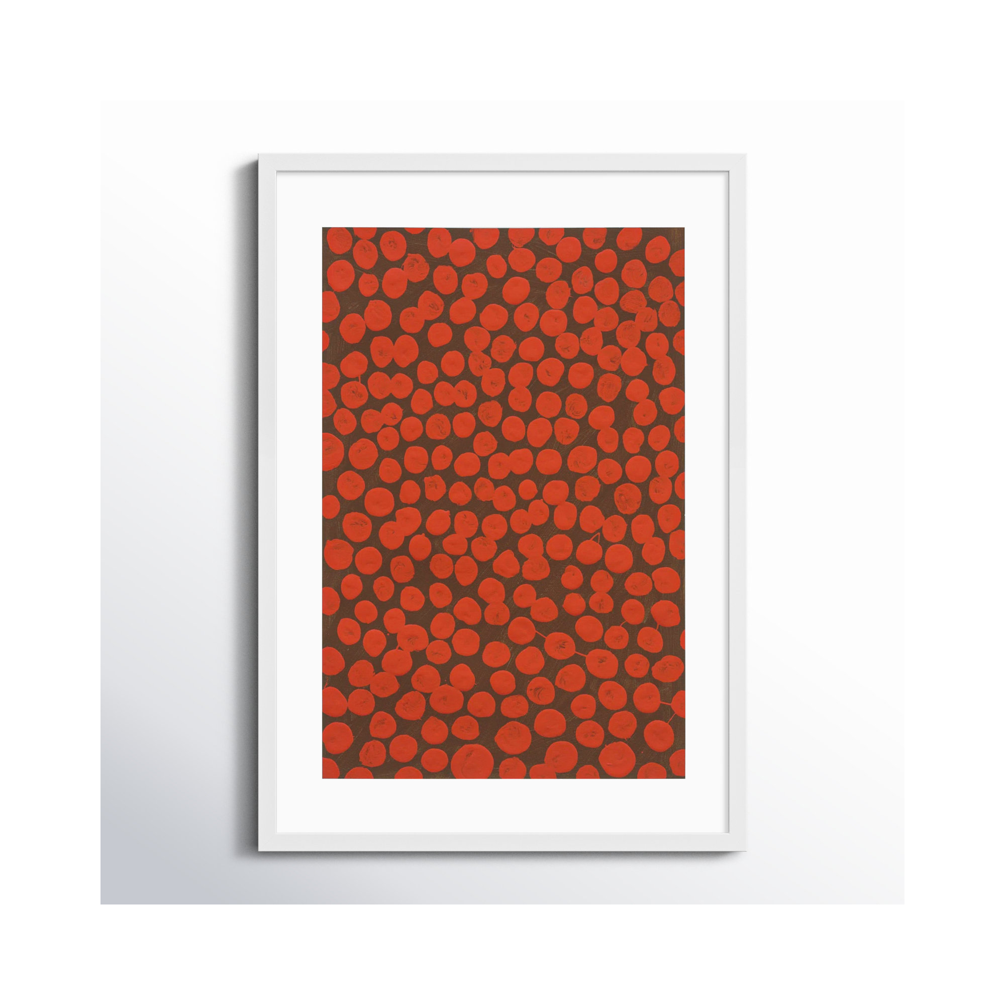 Salsa On Brown by Michela Sorrentino, White, 30" H x 21" W x 1.25" D