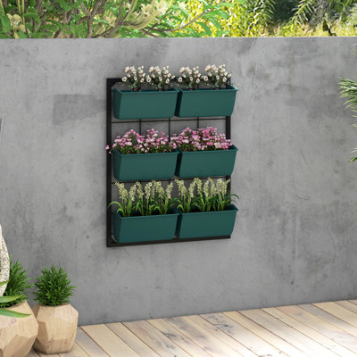 3 porte-plantes suspendus avec 6 pots - Auto-vidange pour l'extérieur, les légumes d'intérieur, les fleurs, les pots de fleurs pour l'extérieur et les pots, les herbes, les légumes, les pots de fleurs