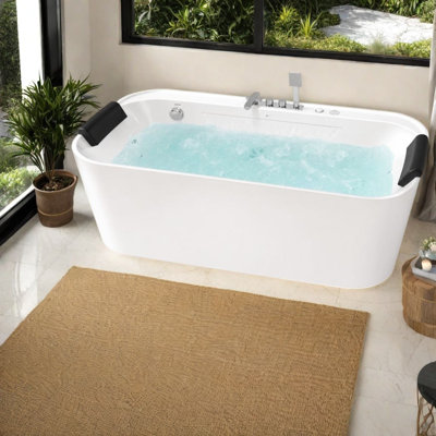 Baignoires et tourbillons de luxe pour 2 personnes, spa pour maison moderne en acrylique de 67 pouces