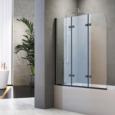 48'' - W x 55'' H Folding / Bi-Fold Door Frameless Tub Door with