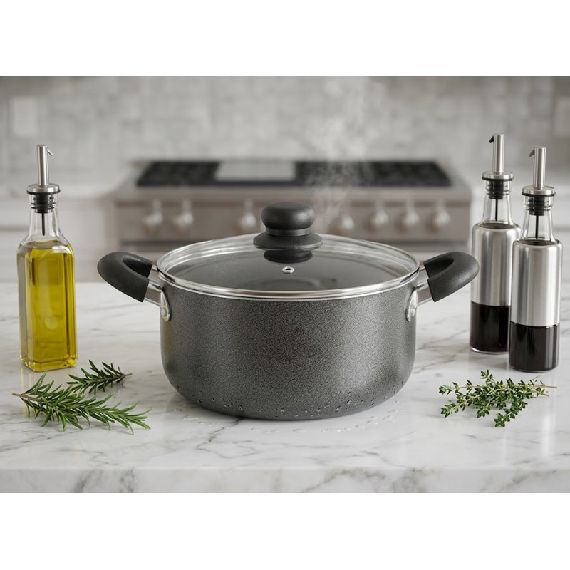 4.5 Qt Non-Stick Aluminum Stock Pot, 4.5 Qt