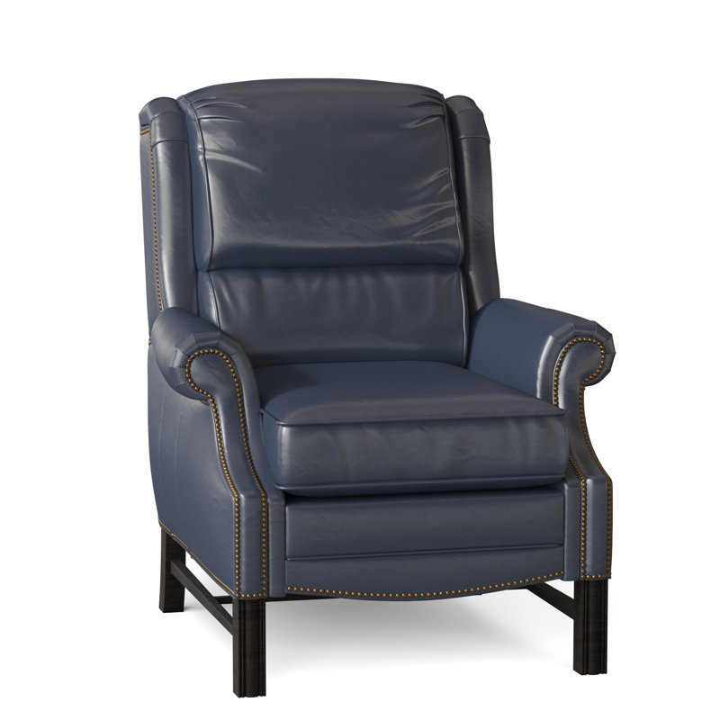 Alta Recliner, Outsider Raven Genuine Leather, Cobblestone, #9 French Natural
