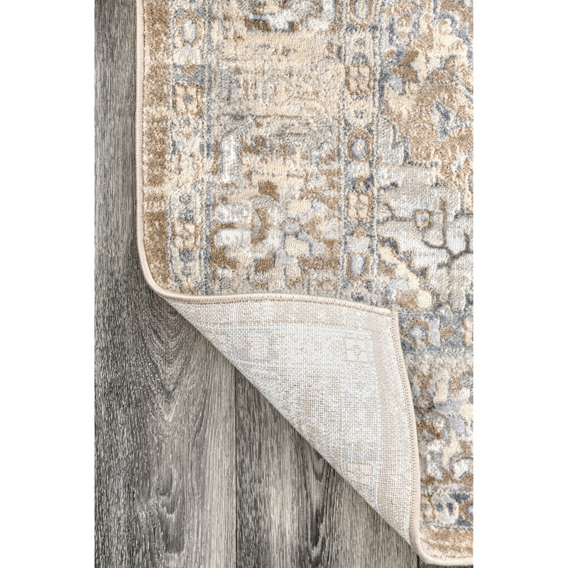 Tapis oriental beige Funke, Rectangle 6 pi 7 po x 9 pi