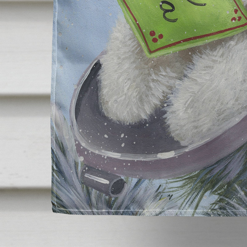 Drapeau de maison Hvidovre Sheltie Halloween en polyester à 2 faces 3 x 2 pi, Bichon frisé liste du Père Noël