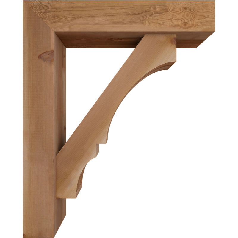 Support de bloc Balboa avec entretoise décalée, 42 x 34, Cèdre rouge occidental de l 7 1/2 po (lisse)