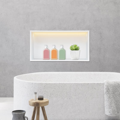 24X12x3.9” LED Shower Niche With Lighting