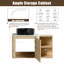Ensemble de meuble-lavabo mural simple 36 po avec plateau en pierre reconstituée Eaton-698085266-698328507