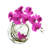 Whisman Orchid Arrangement in Round Glass Vase with Vines-94078647