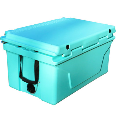 65Qt Outdoor Camping Cooler Box - Up To 5 Days Cold Keeping Blue Heavy-Duty Wheels 5 Storage Color Non-Slip Feet