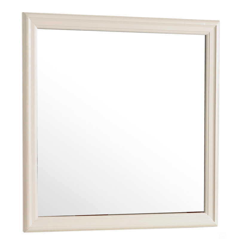 Rectangular Mirror, Beige, 38" x 38"