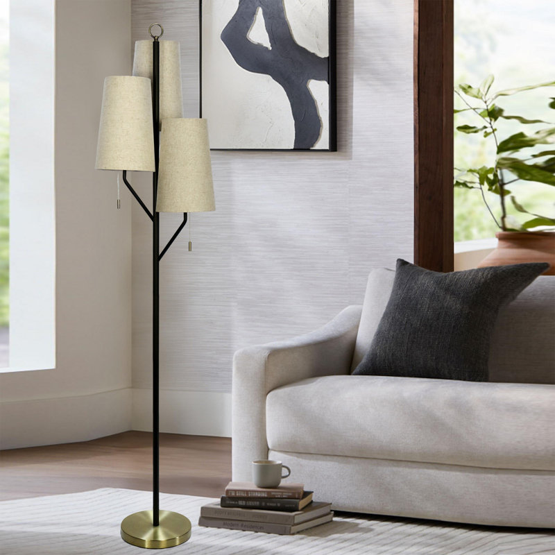 Skarde 72" Triple Light Metal Floor lamp