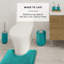 Ensemble complet d'accessoires de salle de bain 23 pièces avec tapis de bain, ensemble de rideau de douche, doublure et crochets-62240011
