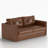 Modern 63" Faux Leather Pull-Out Sleeper Sofa with Mattress