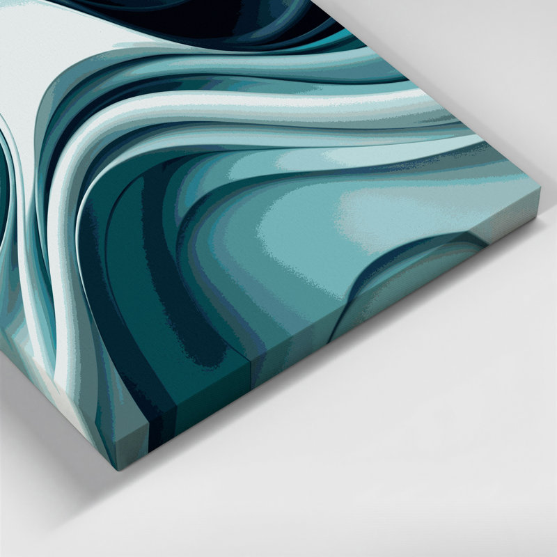 "Gradient Abstract 50", art mural sur toile bleue, H 11 po x l 14 po