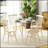35 Inch Collapsible Drop Leaf Table, Space-Saving Design with Solid Wood Legs for Small Kitchens and Dining Rooms