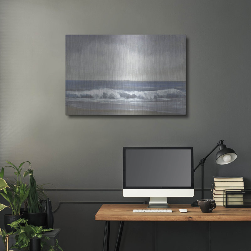 Dovecove «Neutral Shoreline II» par Tim O'Toole, art mural en métal, H 24 po x l 36 po