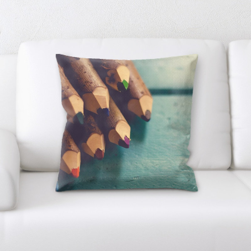 Coussin décoratif à crayons
