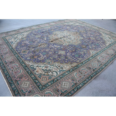 Tapis mauve en laine 115,7x156,3 pouces